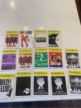 Broadway Theater Playbills (14) Books Vintage Early - Late 2000’s